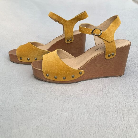 Lucky Brand Zashti Suede Platform Wedges Sz8 NWT - Picture 8 of 15